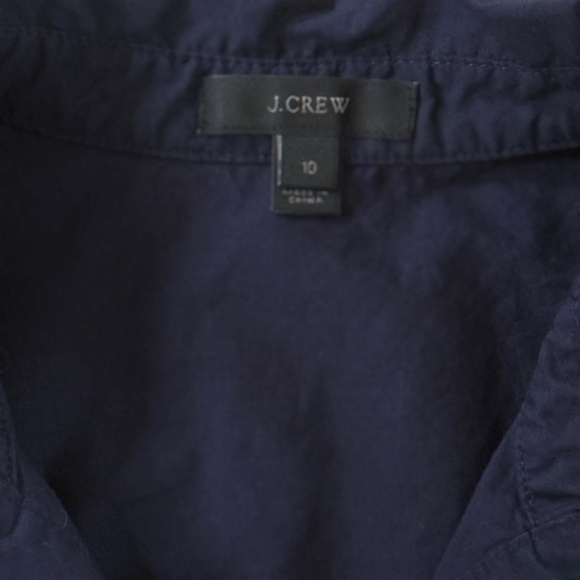 J. Crew Tall Short Sleeve Pullover Shirt in Navy, Size 10 - Picture 9 of 11
